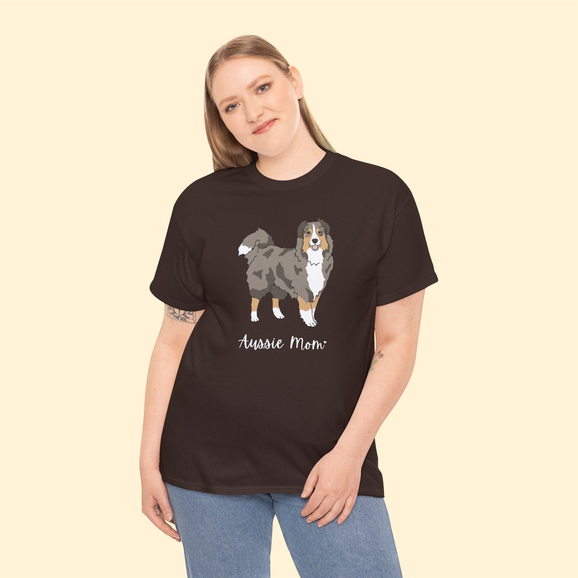 Aussie Mom | Tabby Cat | Unisex T-shirt - Detezi Designs-13865829195082413308