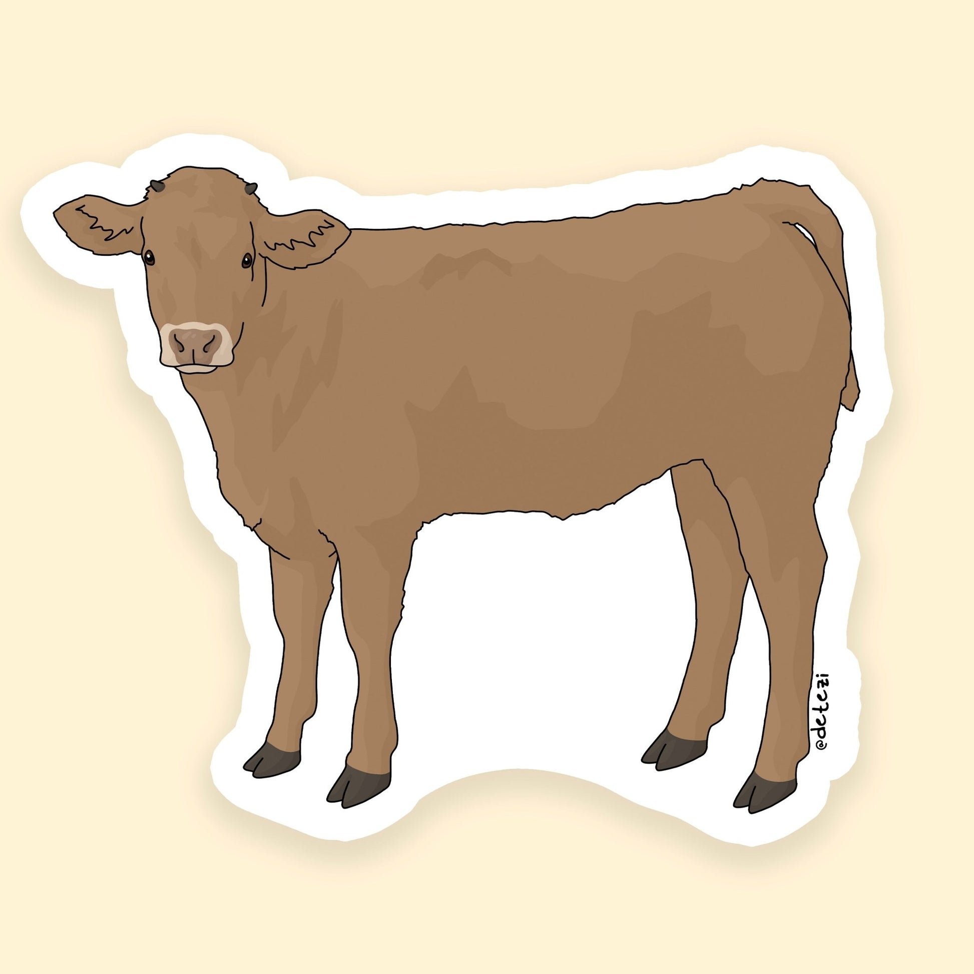 Baby Cow | Vinyl Sticker | PRE - ORDER - Detezi Designs - 