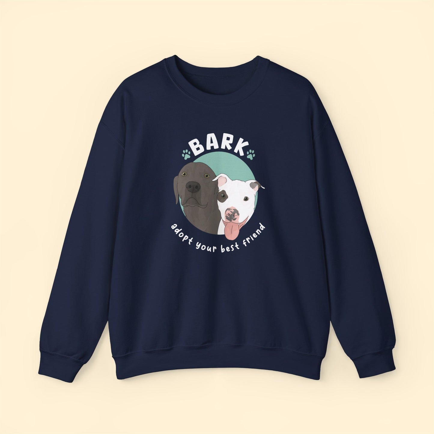 B.A.R.K. | FUNDRAISER | Crewneck Sweatshirt - Detezi Designs-23405193261912679108