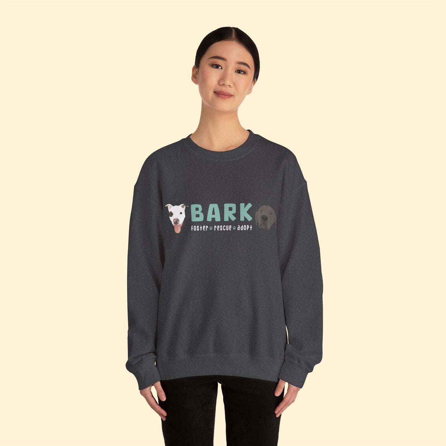 B.A.R.K. | FUNDRAISER | Crewneck Sweatshirt - Detezi Designs-32507898978629902941