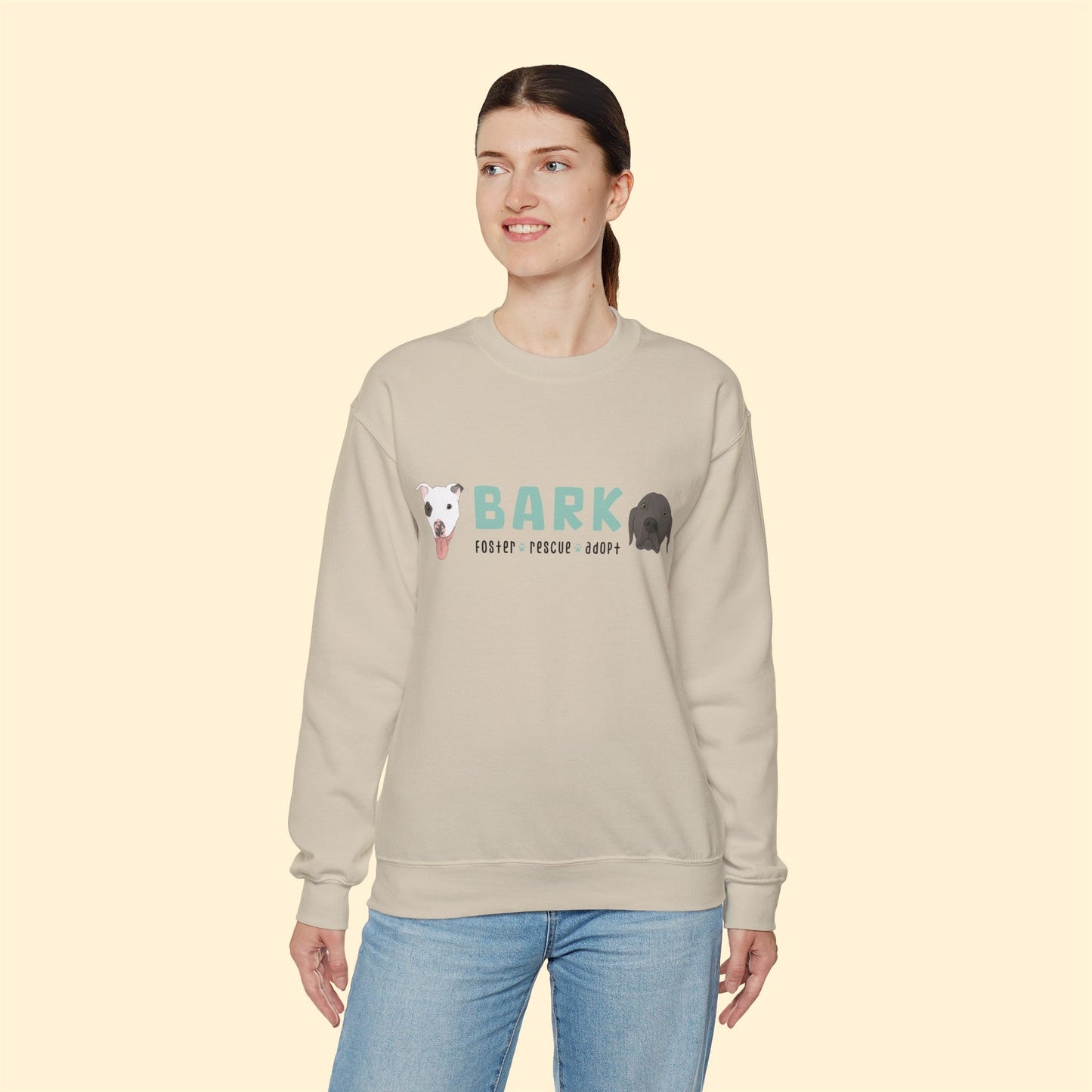 B.A.R.K. | FUNDRAISER | Crewneck Sweatshirt - Detezi Designs-32507898978629902941