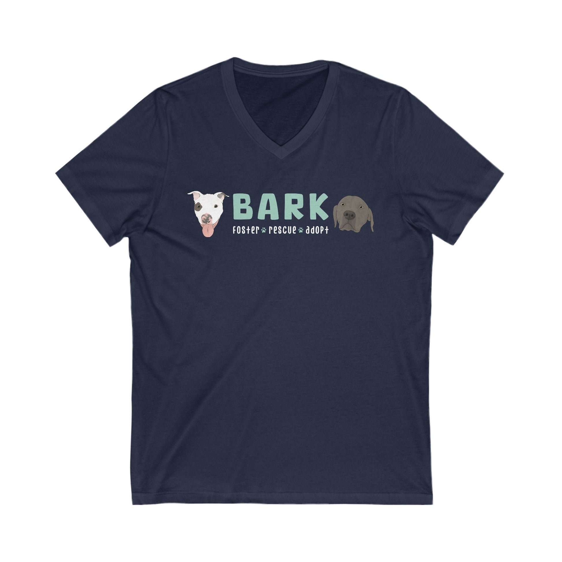 B.A.R.K. | FUNDRAISER | Unisex V-Neck Tee - Detezi Designs-22852452188618502553