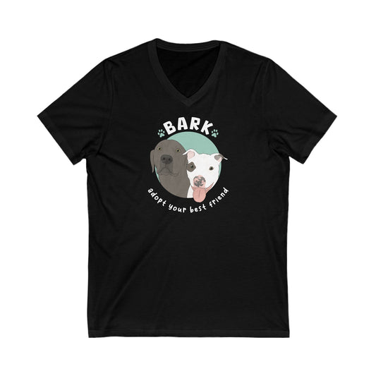 B.A.R.K. | FUNDRAISER | Unisex V-Neck Tee - Detezi Designs-63392174040580200142