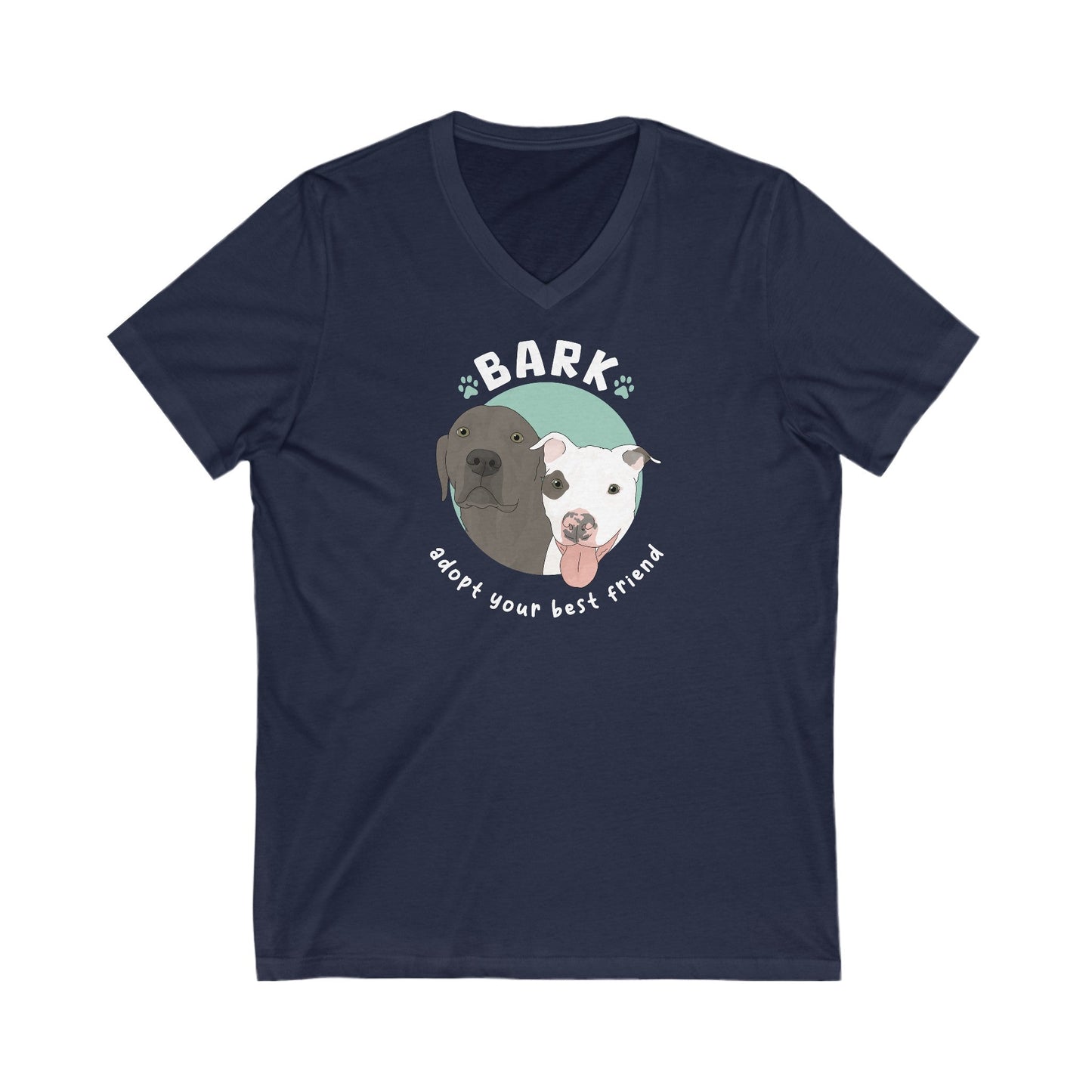 B.A.R.K. | FUNDRAISER | Unisex V-Neck Tee - Detezi Designs-77739809542921204775