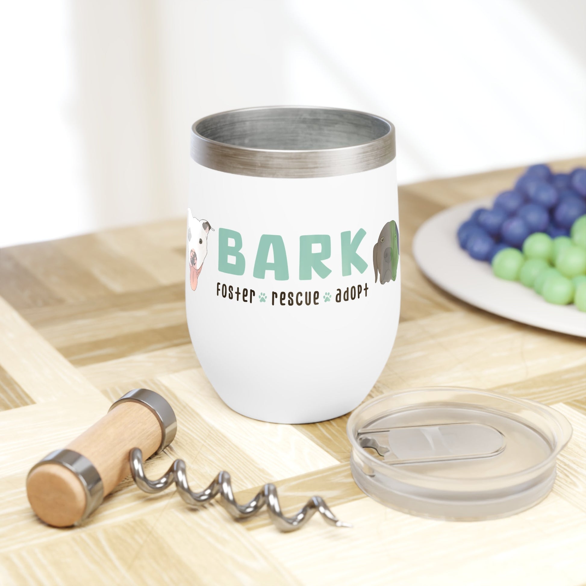 B.A.R.K. | FUNDRAISER | Wine Tumbler - Detezi Designs-25770061880275756191