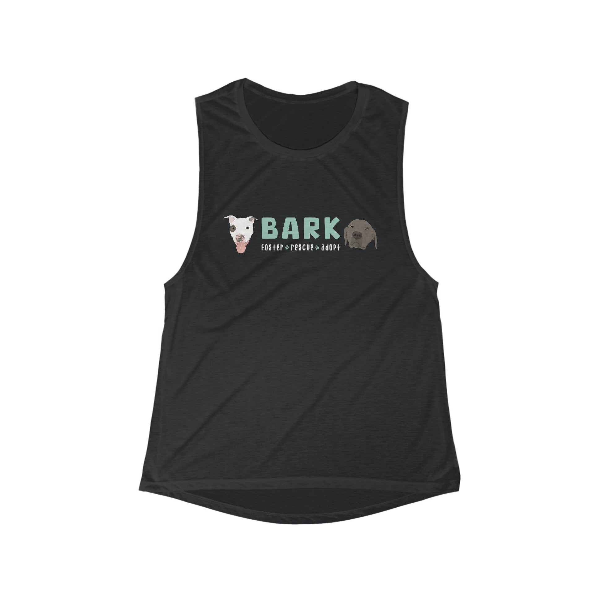 B.A.R.K. | FUNDRAISER | Women's Flowy Scoop Muscle Tank - Detezi Designs-25006048060945593855