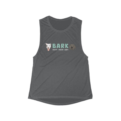 B.A.R.K. | FUNDRAISER | Women's Flowy Scoop Muscle Tank - Detezi Designs-26189969096658845511