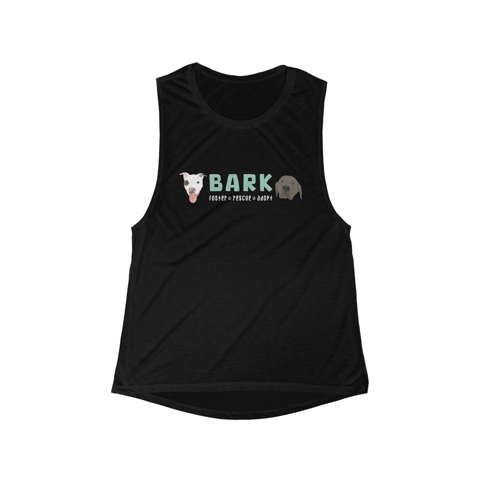 B.A.R.K. | FUNDRAISER | Women's Flowy Scoop Muscle Tank - Detezi Designs-41498898553165340456