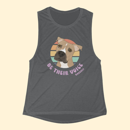 BARRKLI | FUNDRAISER | Women's Flowy Scoop Muscle Tank - Detezi Designs - 18833904506857634540