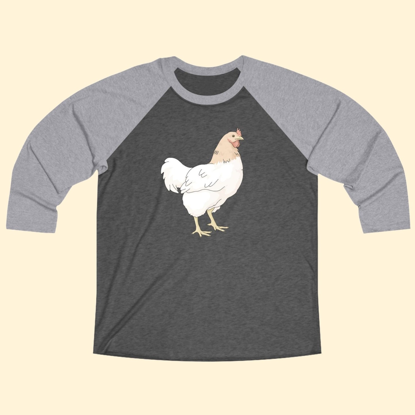 Baseball Tee | 3/4 Sleeve Unisex | Chicken - Detezi Designs - 33631966818745863476