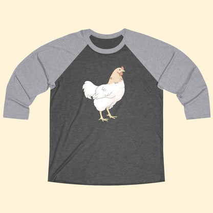 Baseball Tee | 3/4 Sleeve Unisex | Chicken - Detezi Designs - 33631966818745863476