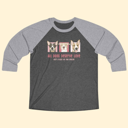 Baseball Tee | 3/4 Sleeve Unisex | FUNDRAISER | Ace's Place All Dog Rescue - Detezi Designs-28791079637915838824