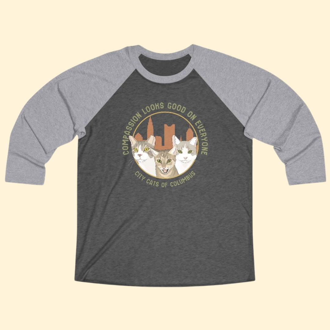 Baseball Tee | 3/4 Sleeve Unisex | FUNDRAISER | City Cats of Columbus - Detezi Designs-14957616796131156874