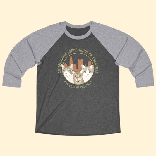 Baseball Tee | 3/4 Sleeve Unisex | FUNDRAISER | City Cats of Columbus - Detezi Designs-14957616796131156874