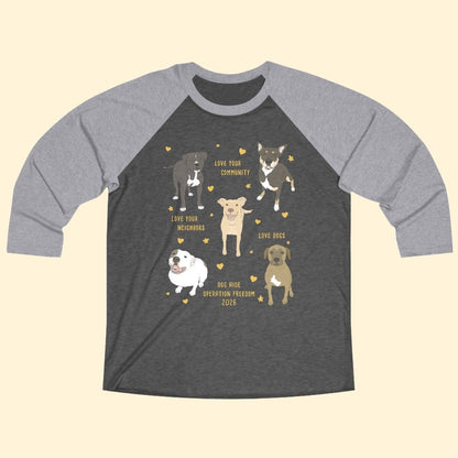 Baseball Tee | 3/4 Sleeve Unisex | FUNDRAISER | Dog Aide | Operation Freedom - Detezi Designs-15670753752899333383
