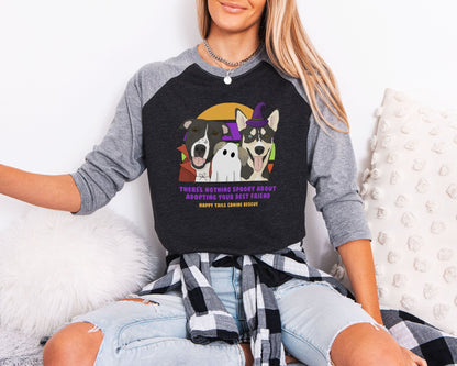 Baseball Tee | 3/4 Sleeve Unisex | FUNDRAISER | Happy Tails Canine Rescue | Halloween - Detezi Designs-20947868125162821093