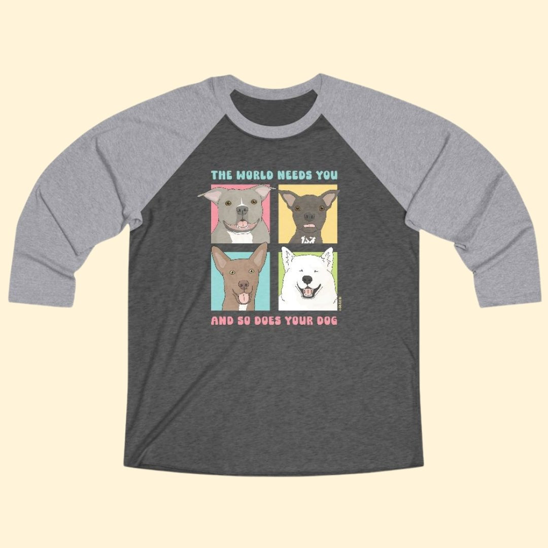 Baseball Tee | 3/4 Sleeve Unisex | FUNDRAISER | Maybel's Legacy | The World Needs You - Detezi Designs-23298290669904298011