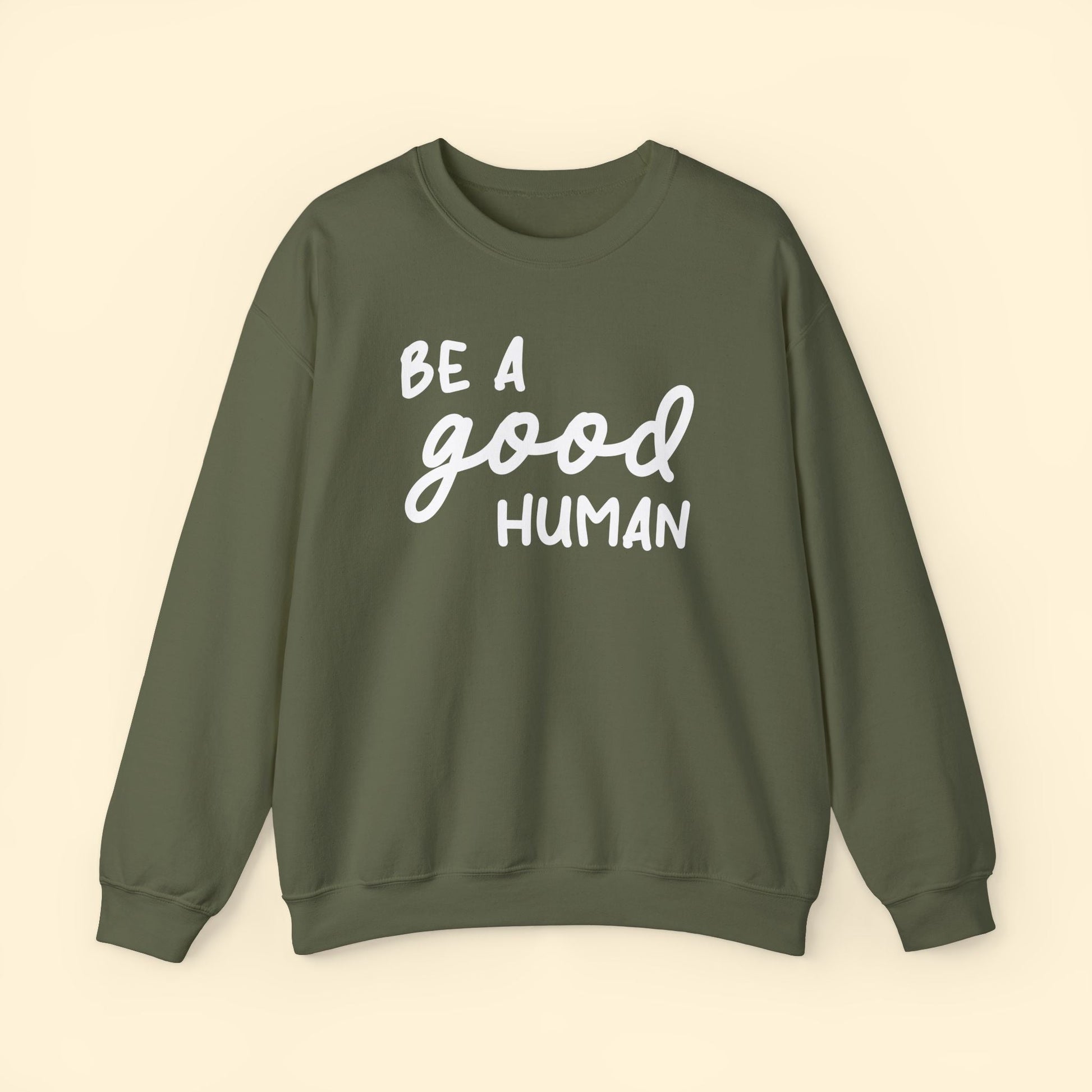 Be A Good Human | Crewneck Sweatshirt - Detezi Designs - 28969248138130288908