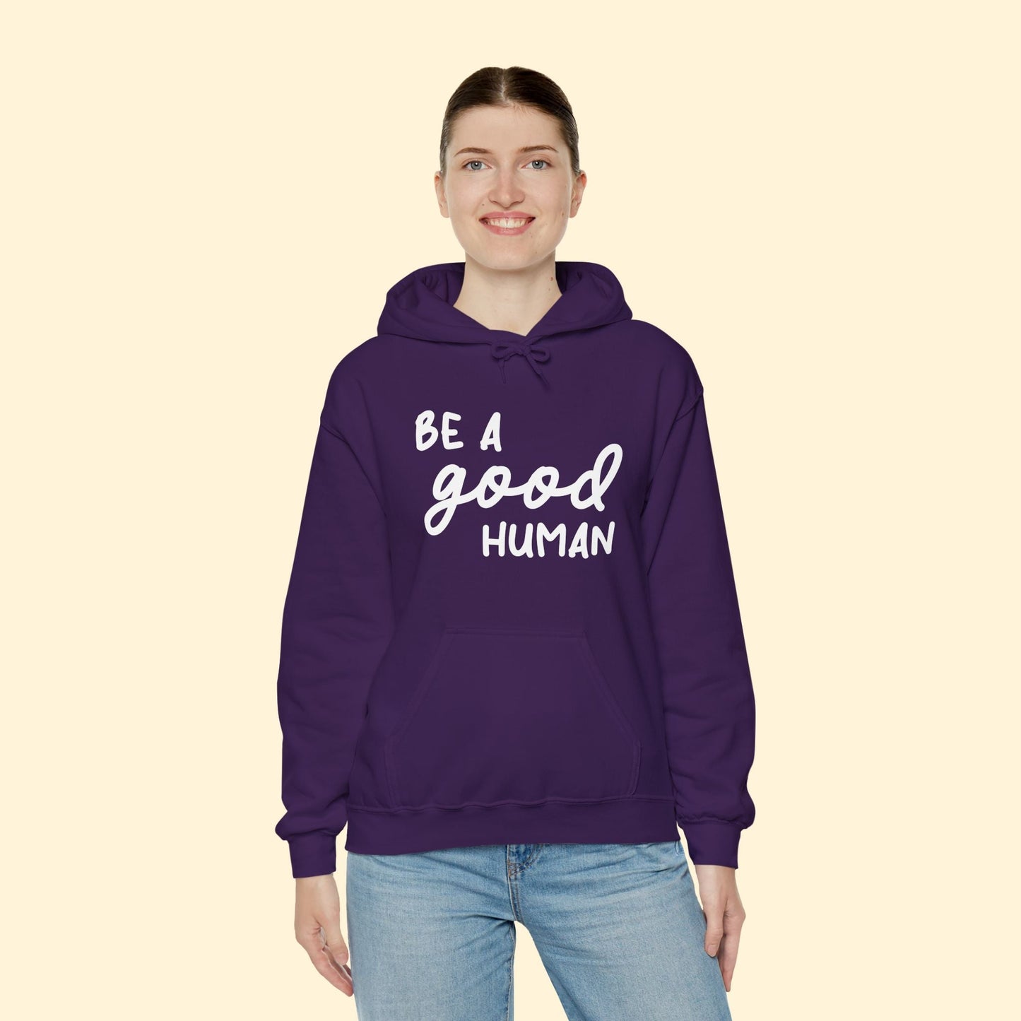 Be A Good Human | Hooded Sweatshirt - Detezi Designs - 33159784198092219647