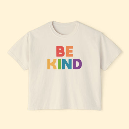 Be Kind | Comfort Colors Boxy Tee - Detezi Designs - 61298062879035142984