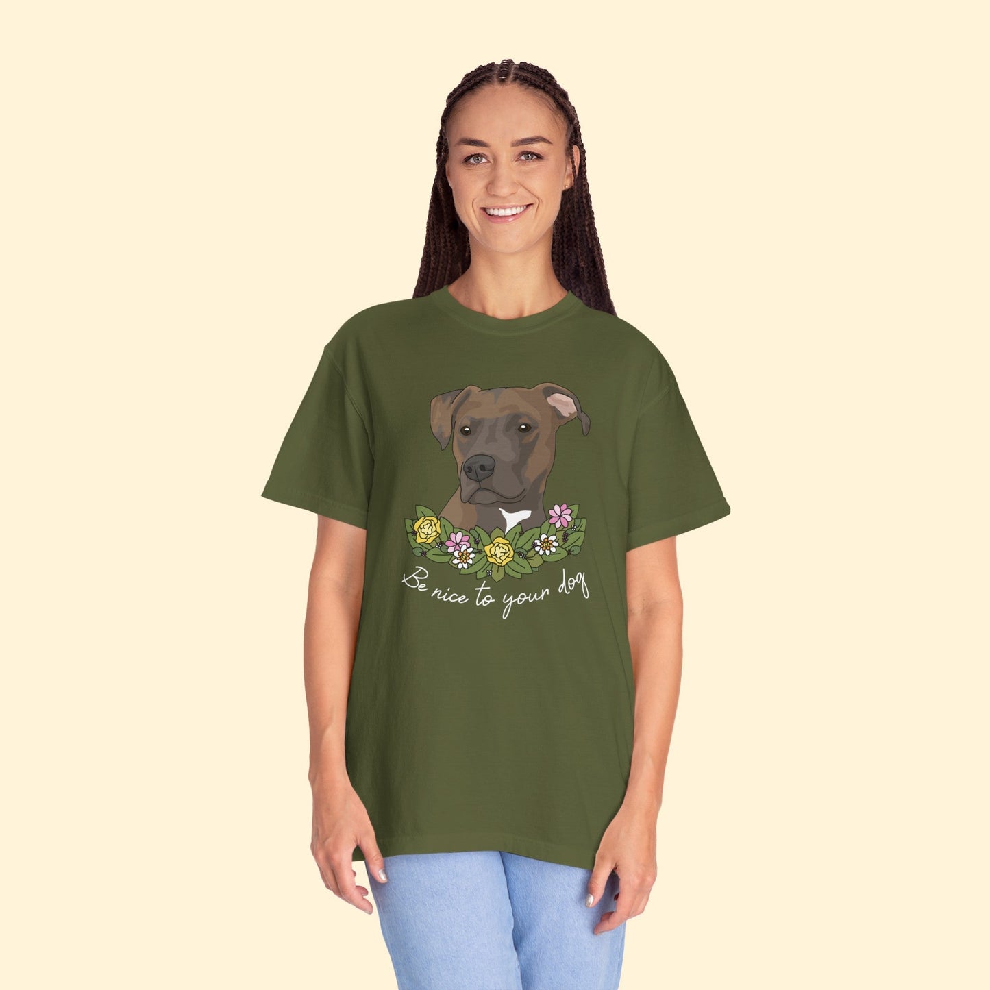 Be Nice To Your Dog | Comfort Colors Unisex T - shirt - Detezi Designs - 27552592352502792135