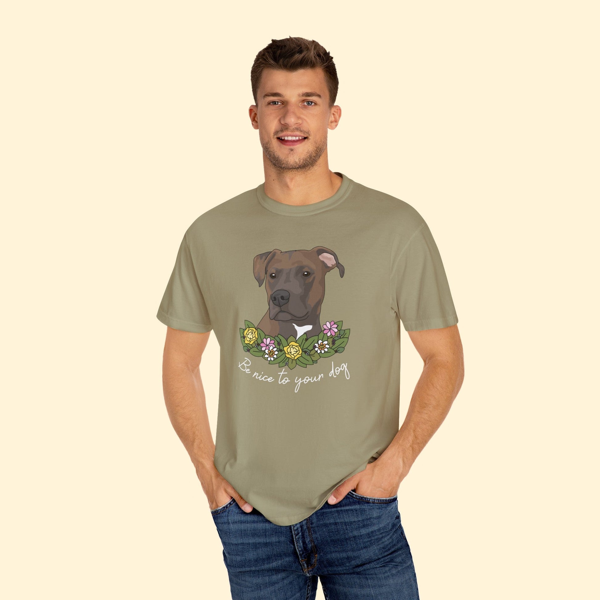 Be Nice To Your Dog | Comfort Colors Unisex T - shirt - Detezi Designs - 27552592352502792135