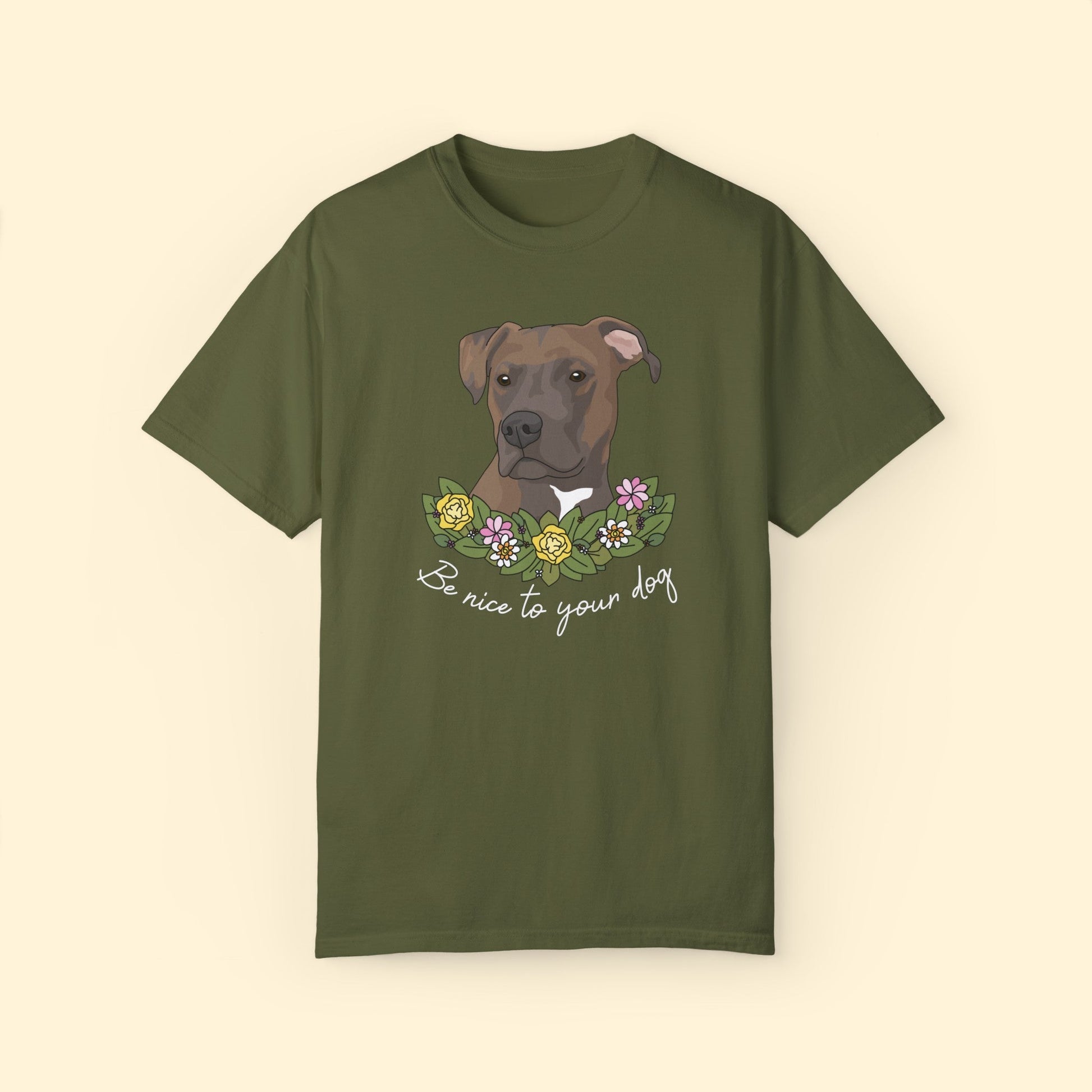 Be Nice To Your Dog | Comfort Colors Unisex T - shirt - Detezi Designs - 32207679440004227675