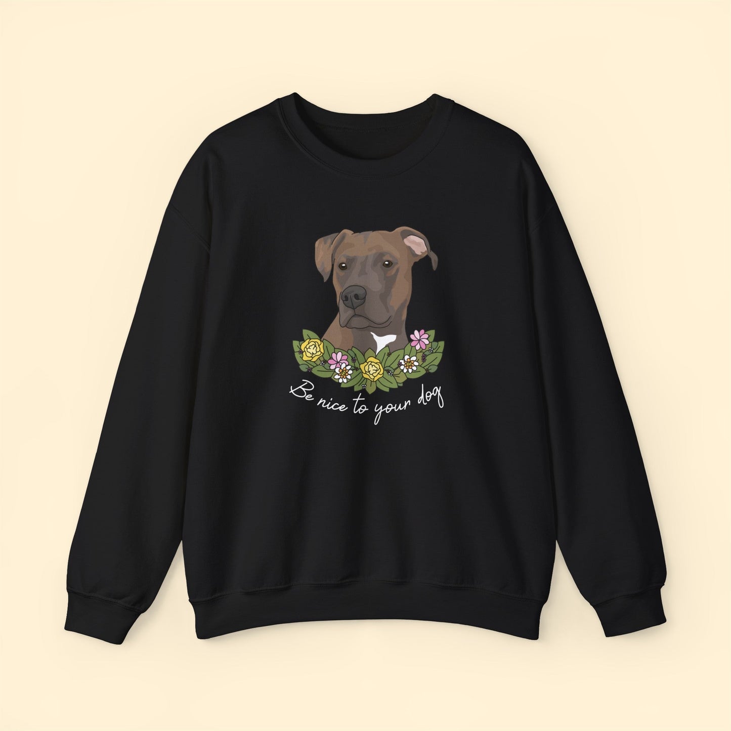 Be Nice to Your Dog | Crewneck Sweatshirt - Detezi Designs-31714773877015966740