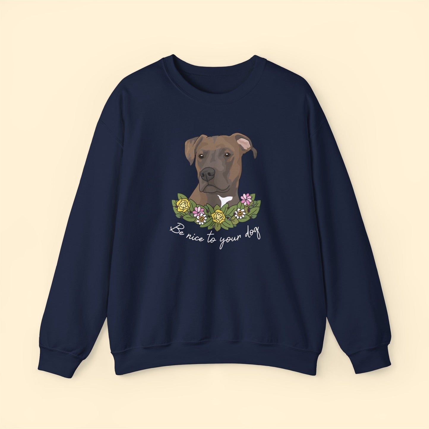 Be Nice to Your Dog | Crewneck Sweatshirt - Detezi Designs-32685719181674343498