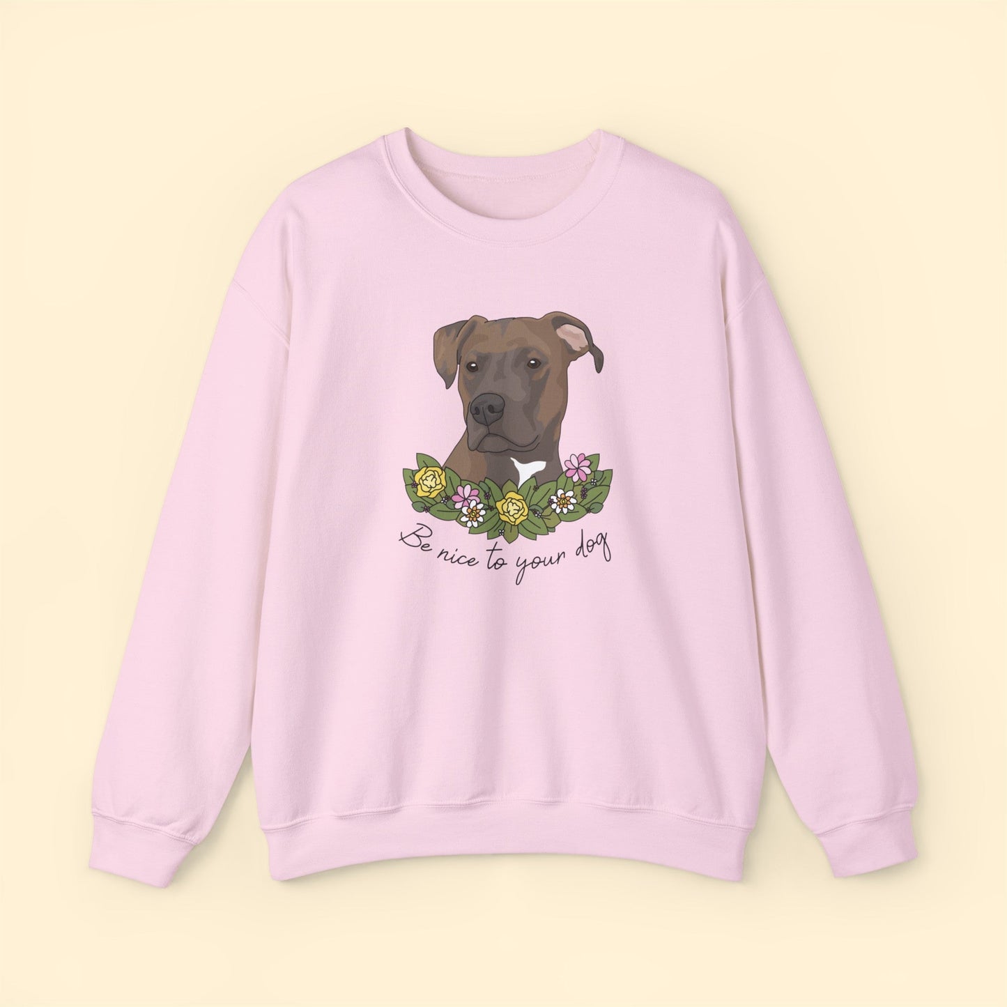 Be Nice to Your Dog | Crewneck Sweatshirt - Detezi Designs-62063233491922809616