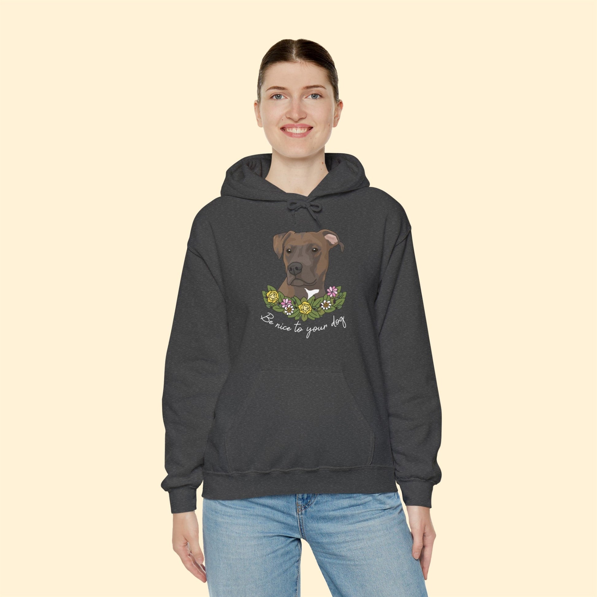 Be Nice to Your Dog | Hooded Sweatshirt - Detezi Designs-30494619499293658809