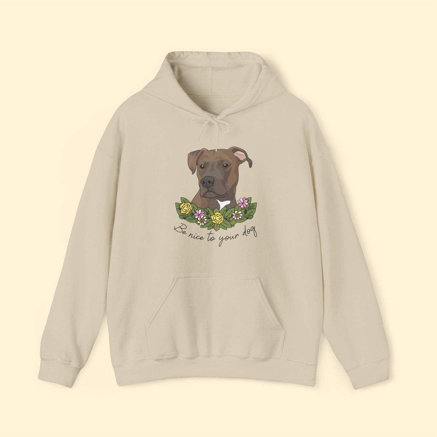 Be Nice to Your Dog | Hooded Sweatshirt - Detezi Designs-30494619499293658809