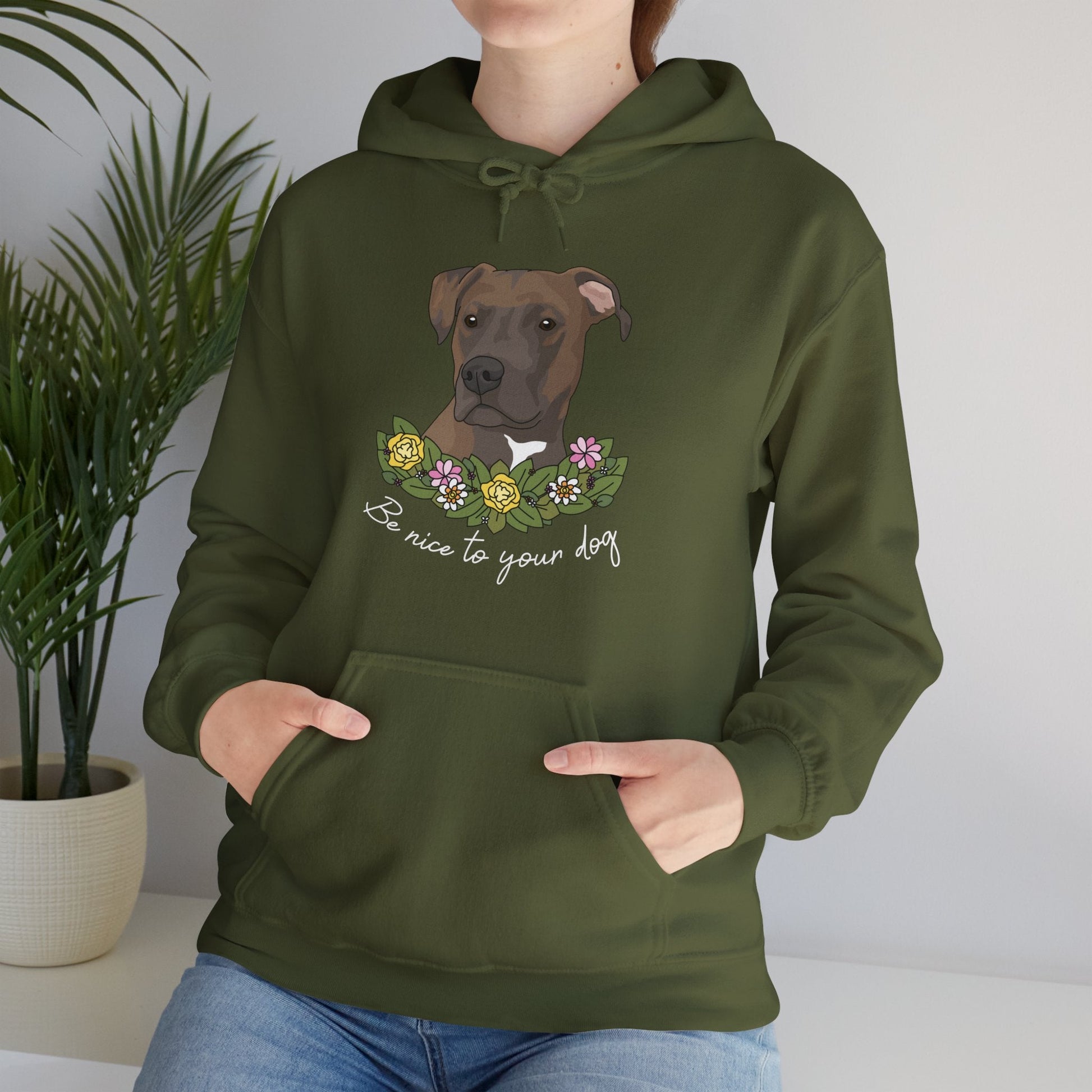 Be Nice to Your Dog | Hooded Sweatshirt - Detezi Designs-30494619499293658809