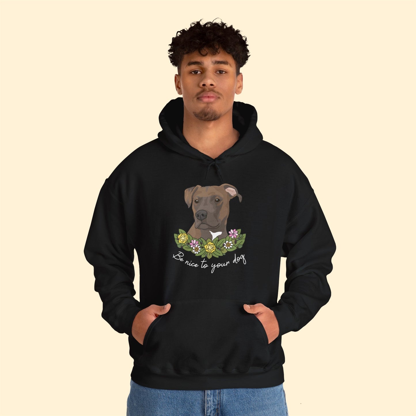 Be Nice to Your Dog | Hooded Sweatshirt - Detezi Designs-30494619499293658809