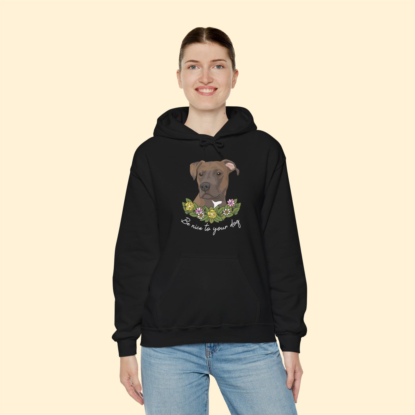 Be Nice to Your Dog | Hooded Sweatshirt - Detezi Designs-30494619499293658809