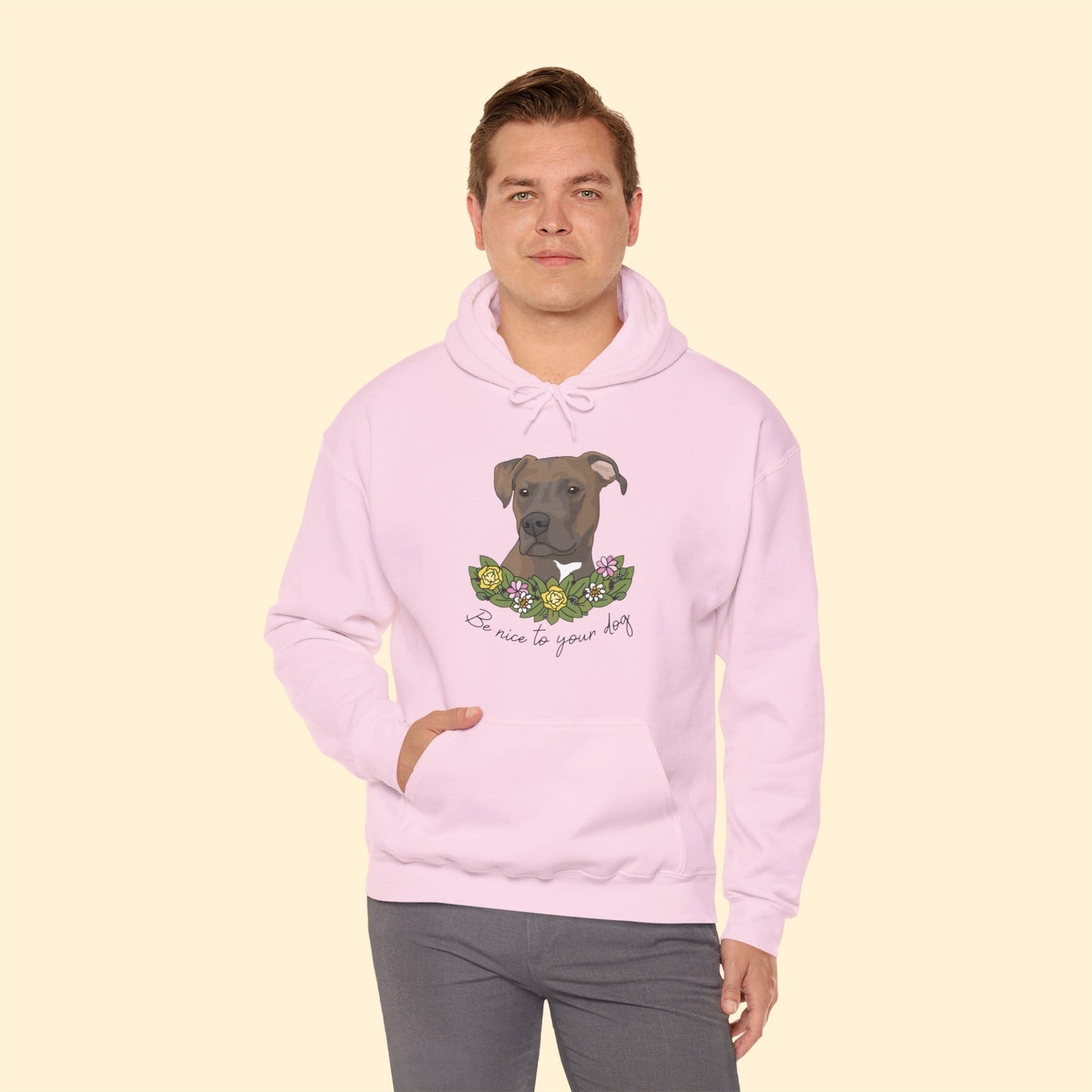 Be Nice to Your Dog | Hooded Sweatshirt - Detezi Designs-30494619499293658809