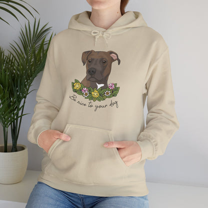 Be Nice to Your Dog | Hooded Sweatshirt - Detezi Designs-30494619499293658809