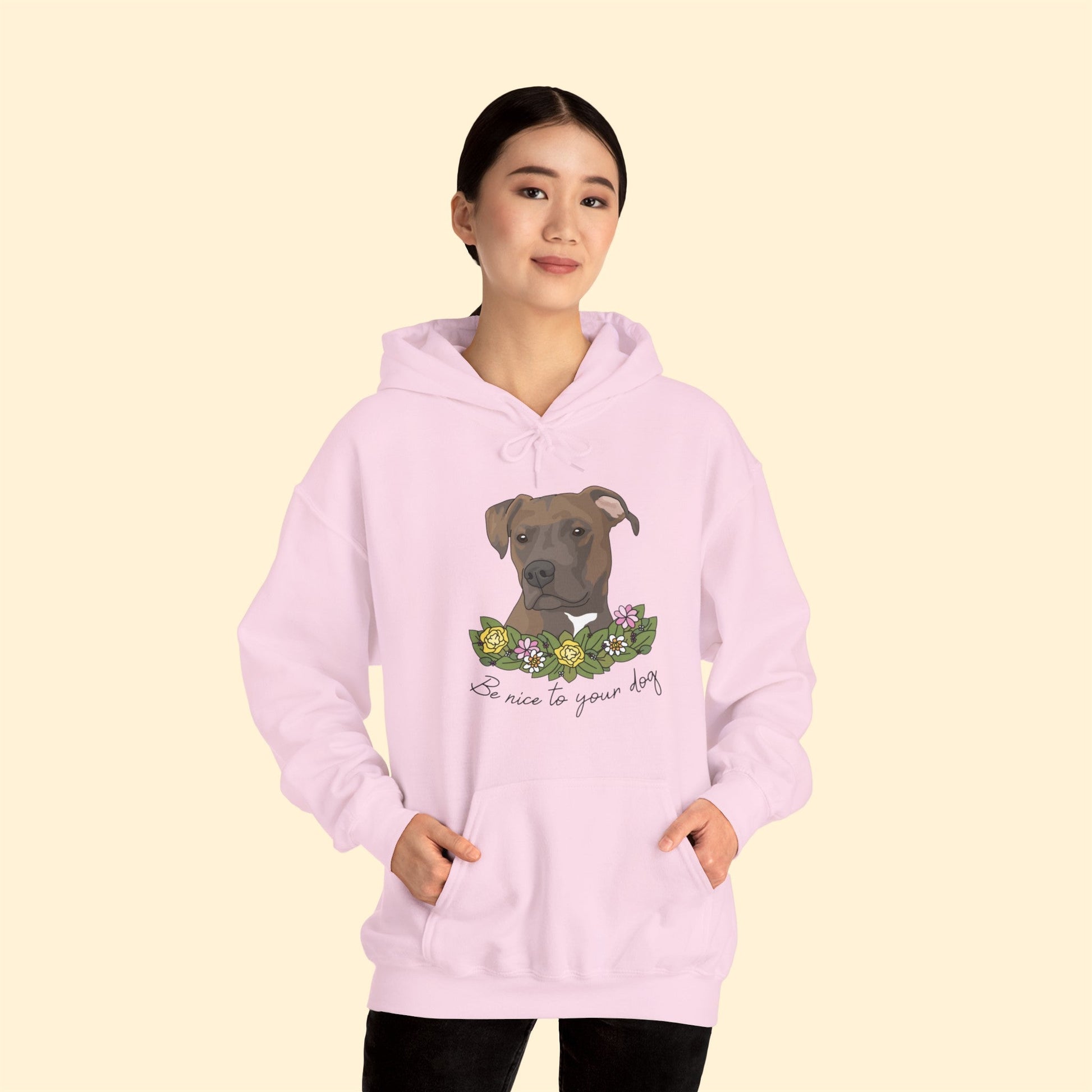 Be Nice to Your Dog | Hooded Sweatshirt - Detezi Designs-30494619499293658809