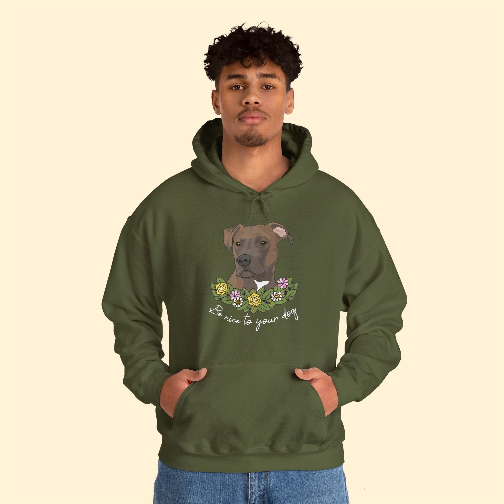 Be Nice to Your Dog | Hooded Sweatshirt - Detezi Designs-30494619499293658809