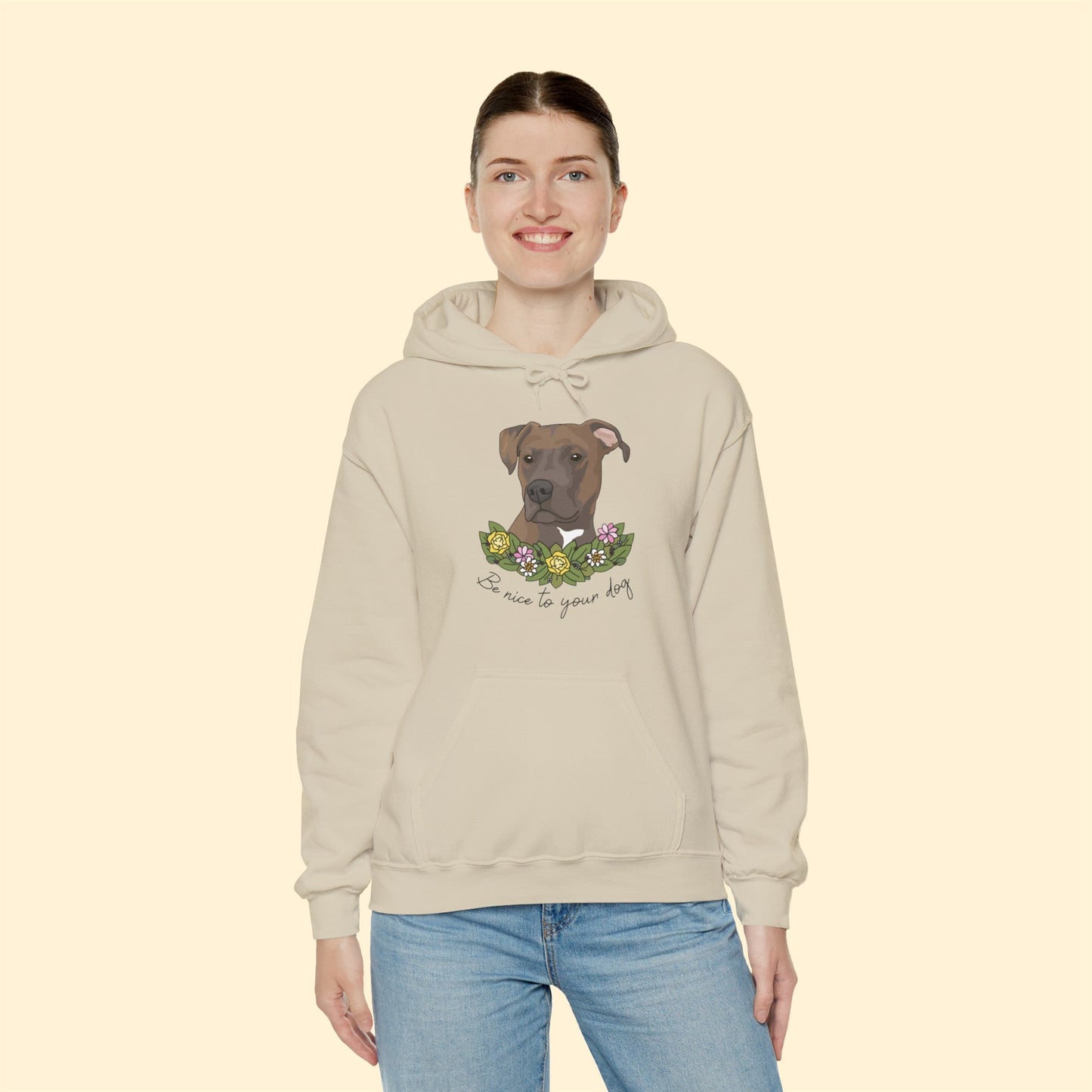 Be Nice to Your Dog | Hooded Sweatshirt - Detezi Designs-30494619499293658809