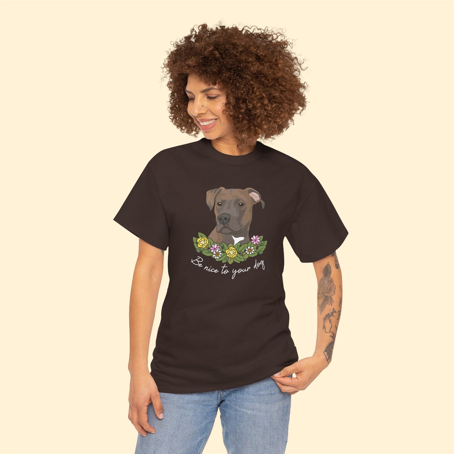 Be Nice to Your Dog | T-shirt - Detezi Designs-69861543300021084124