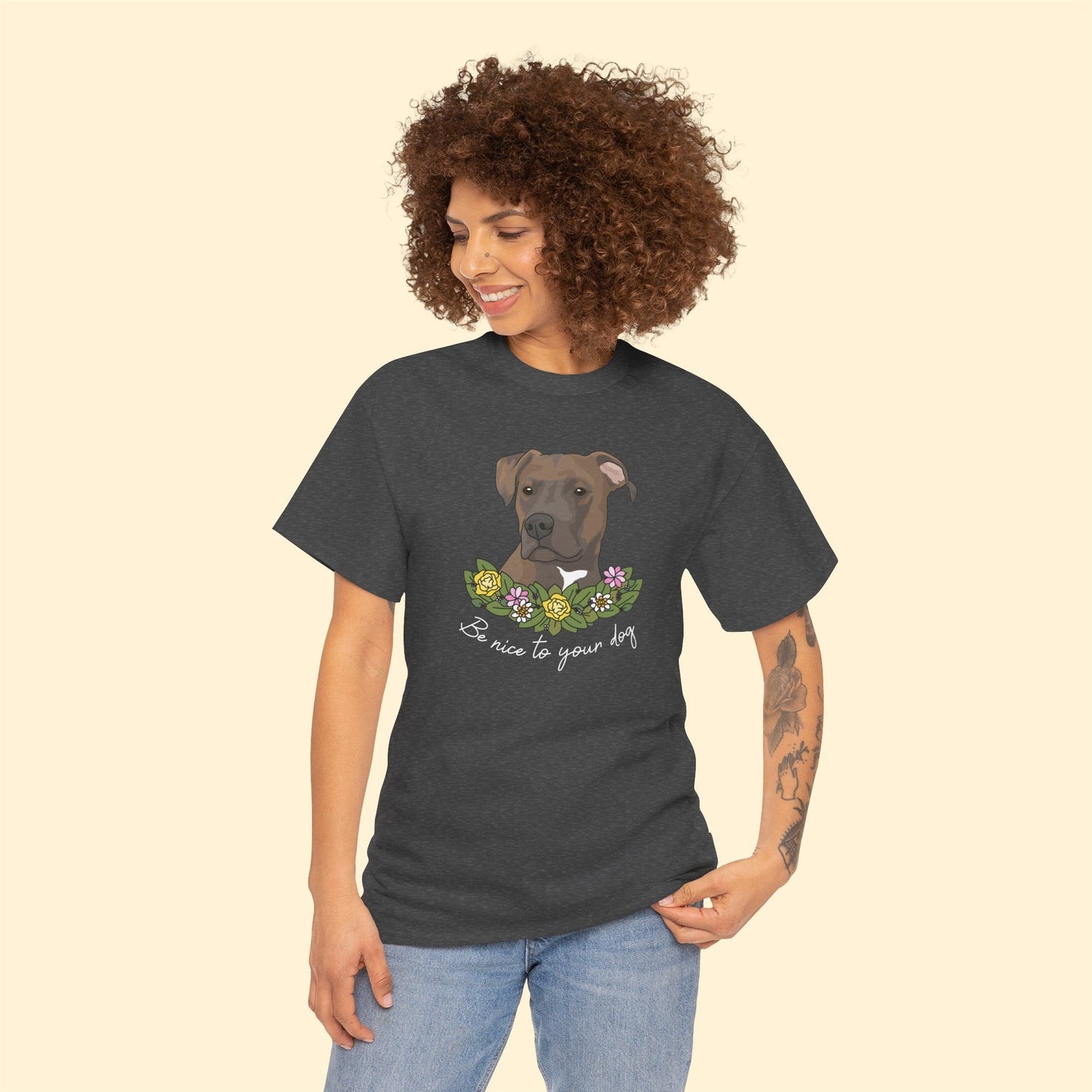 Be Nice to Your Dog | T-shirt - Detezi Designs-69861543300021084124