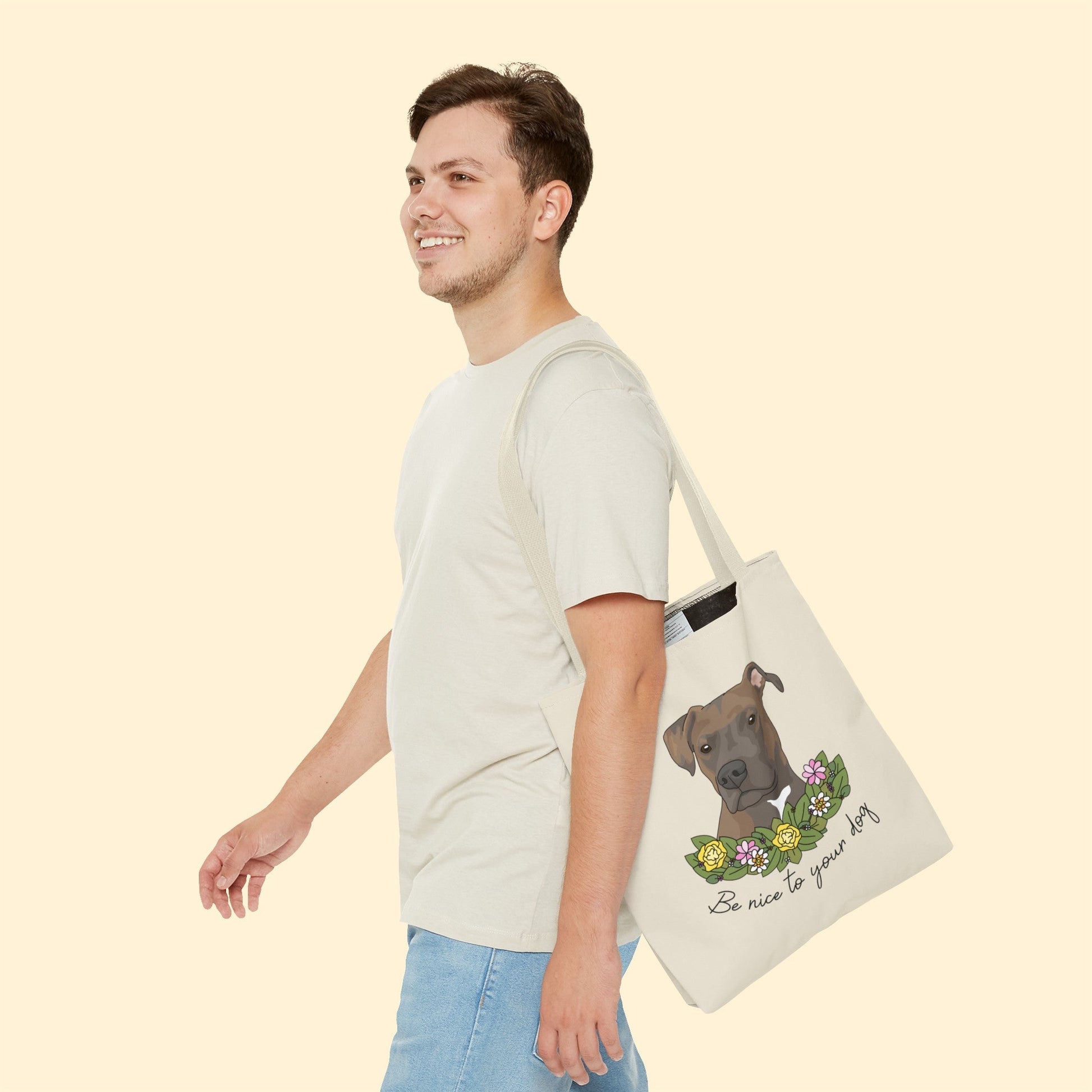 Be Nice to Your Dog | Tote Bag - Detezi Designs-22545442583715044681