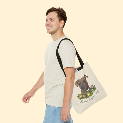 Be Nice to Your Dog | Tote Bag - Detezi Designs-22545442583715044681