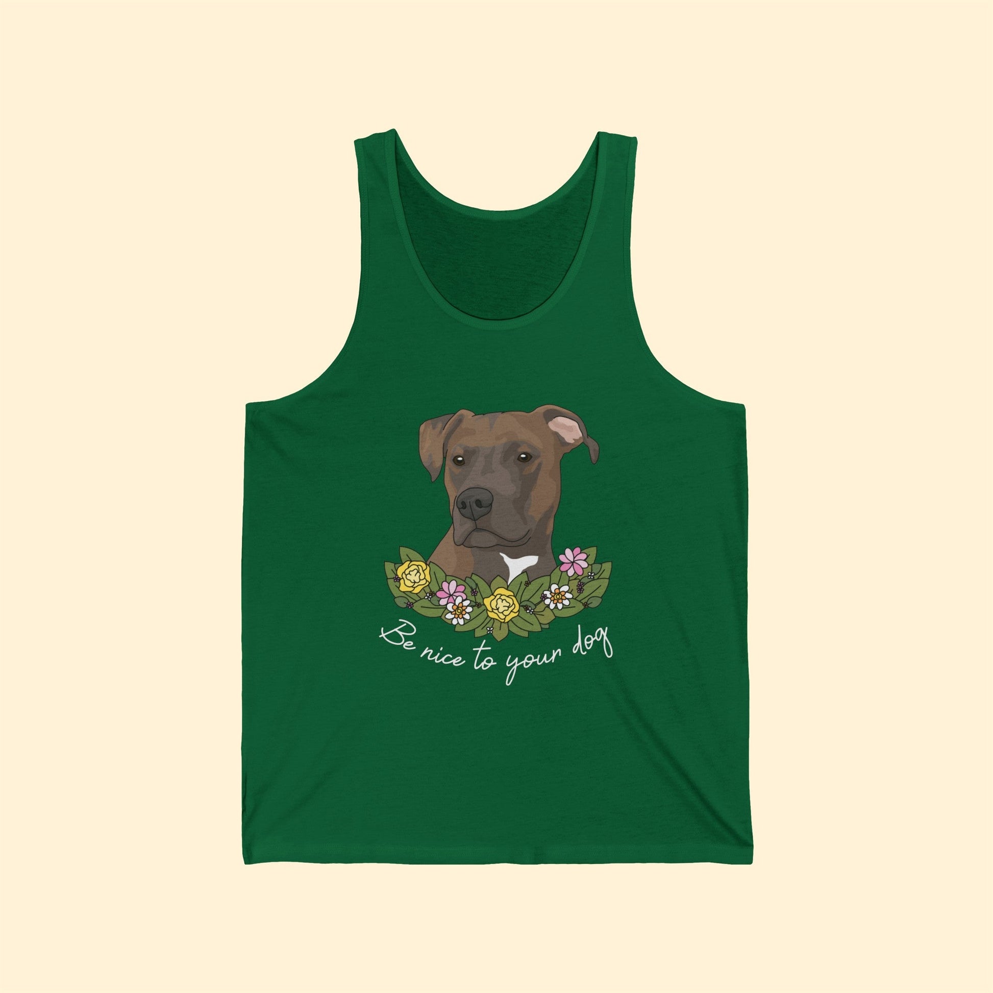 Be Nice to Your Dog | Unisex Jersey Tank - Detezi Designs-20143992586094056935