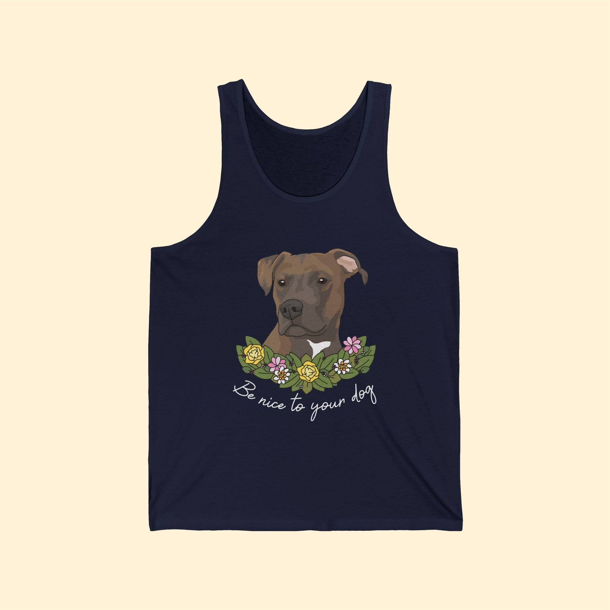 Be Nice to Your Dog | Unisex Jersey Tank - Detezi Designs-27273945972676617027