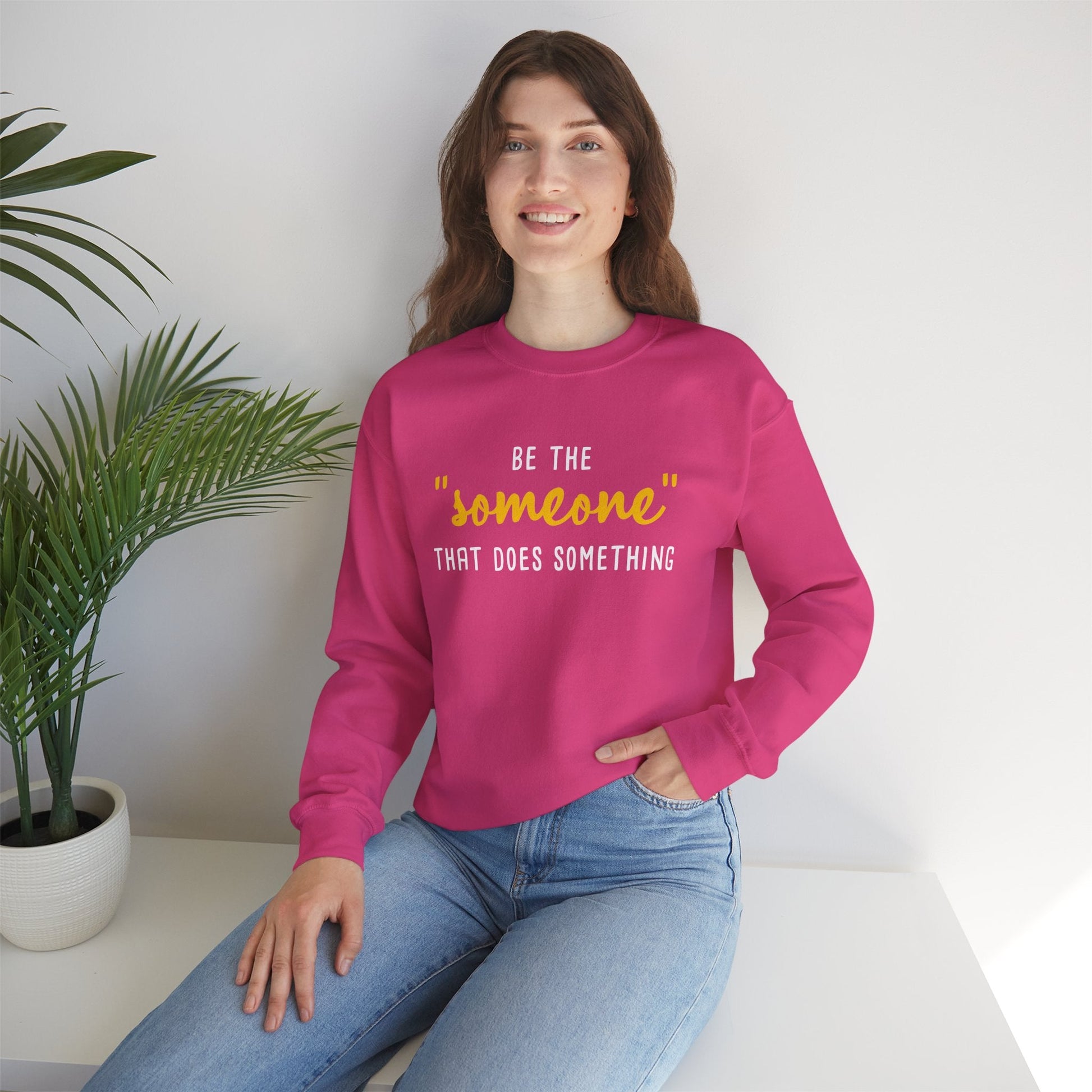 Be The "Someone" That Does Something | Crewneck Sweatshirt - Detezi Designs - 69742334253970464701