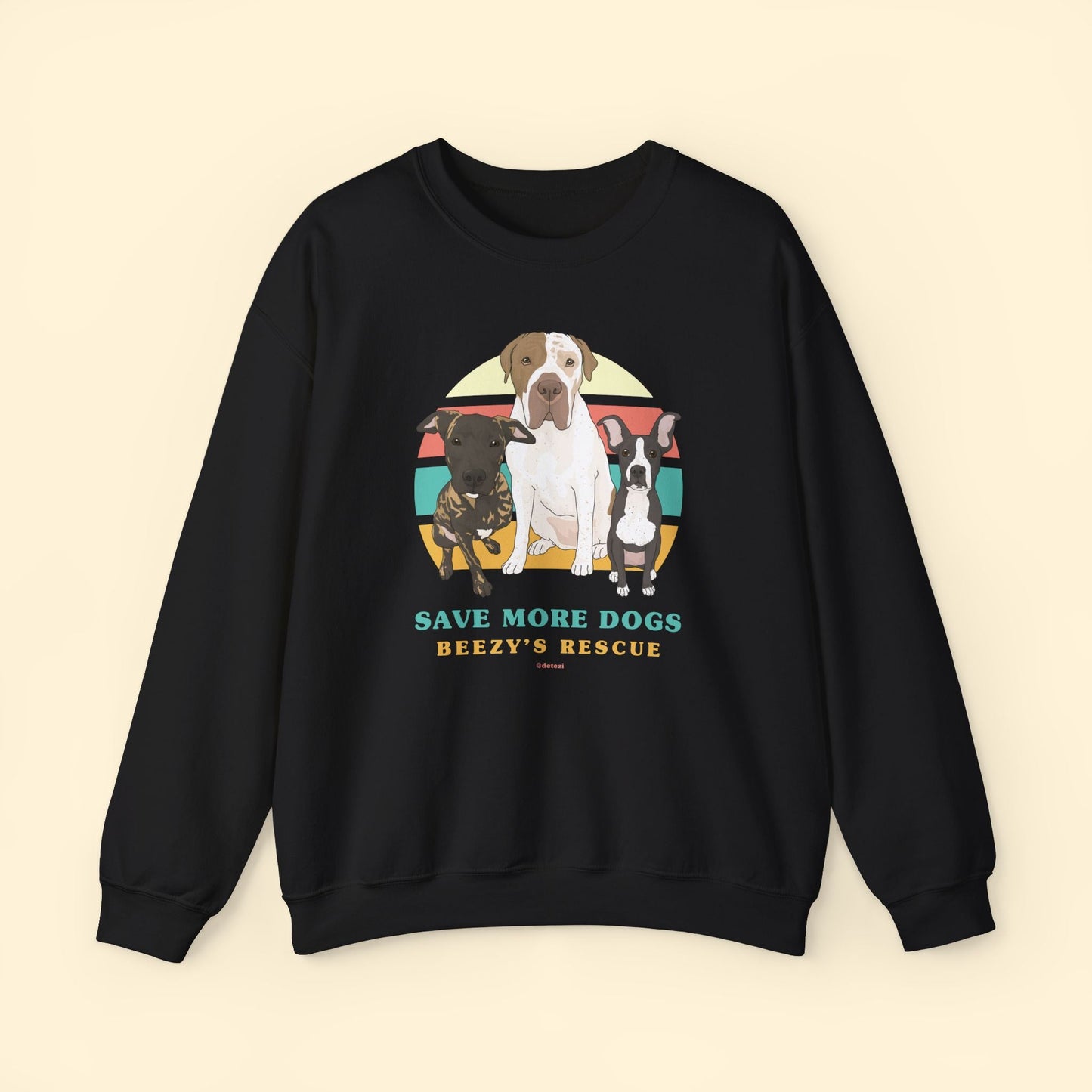 Beezy's Rescue | FUNDRAISER | Crewneck Sweatshirt - Detezi Designs - 11484405668172546755