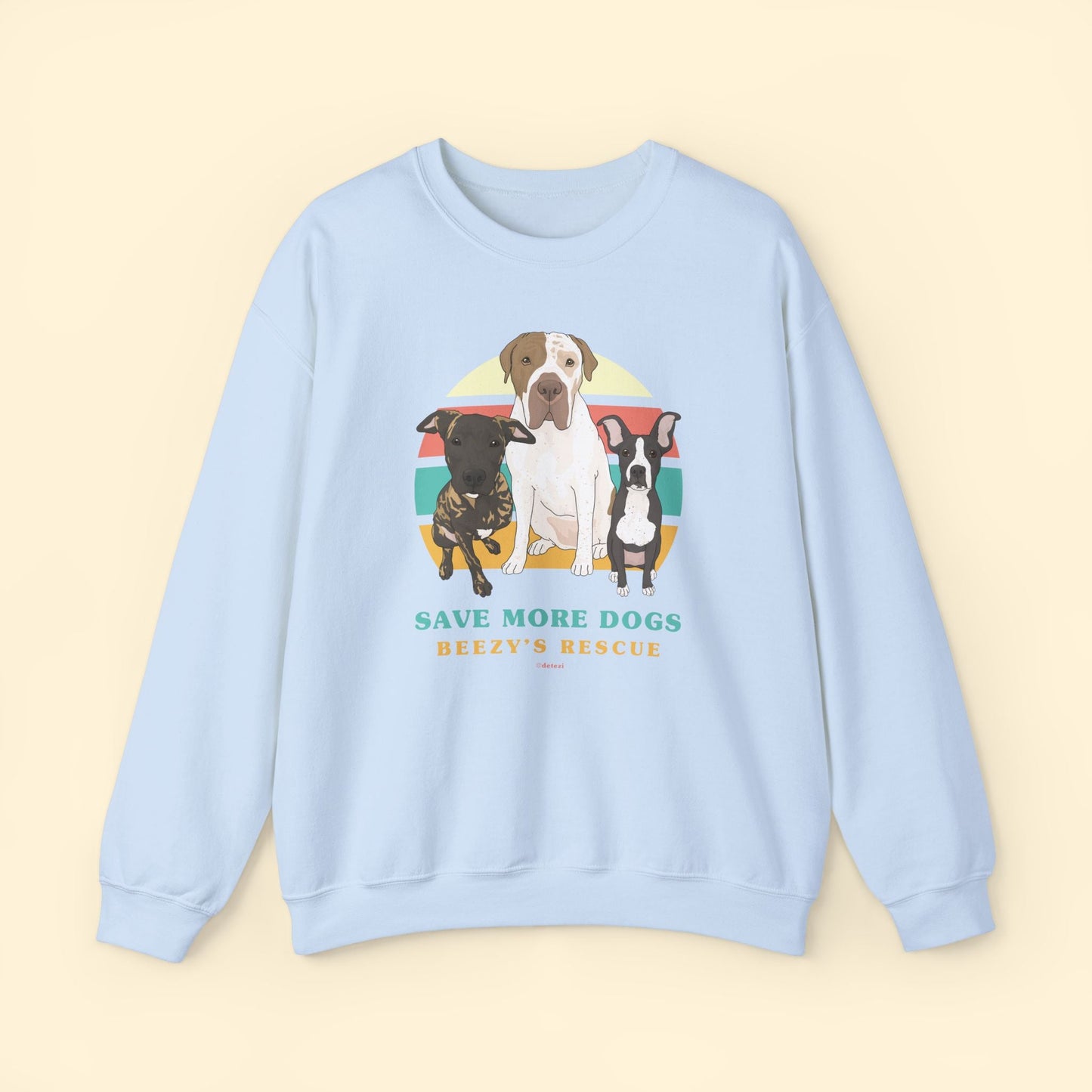 Beezy's Rescue | FUNDRAISER | Crewneck Sweatshirt - Detezi Designs - 13338235412182285597