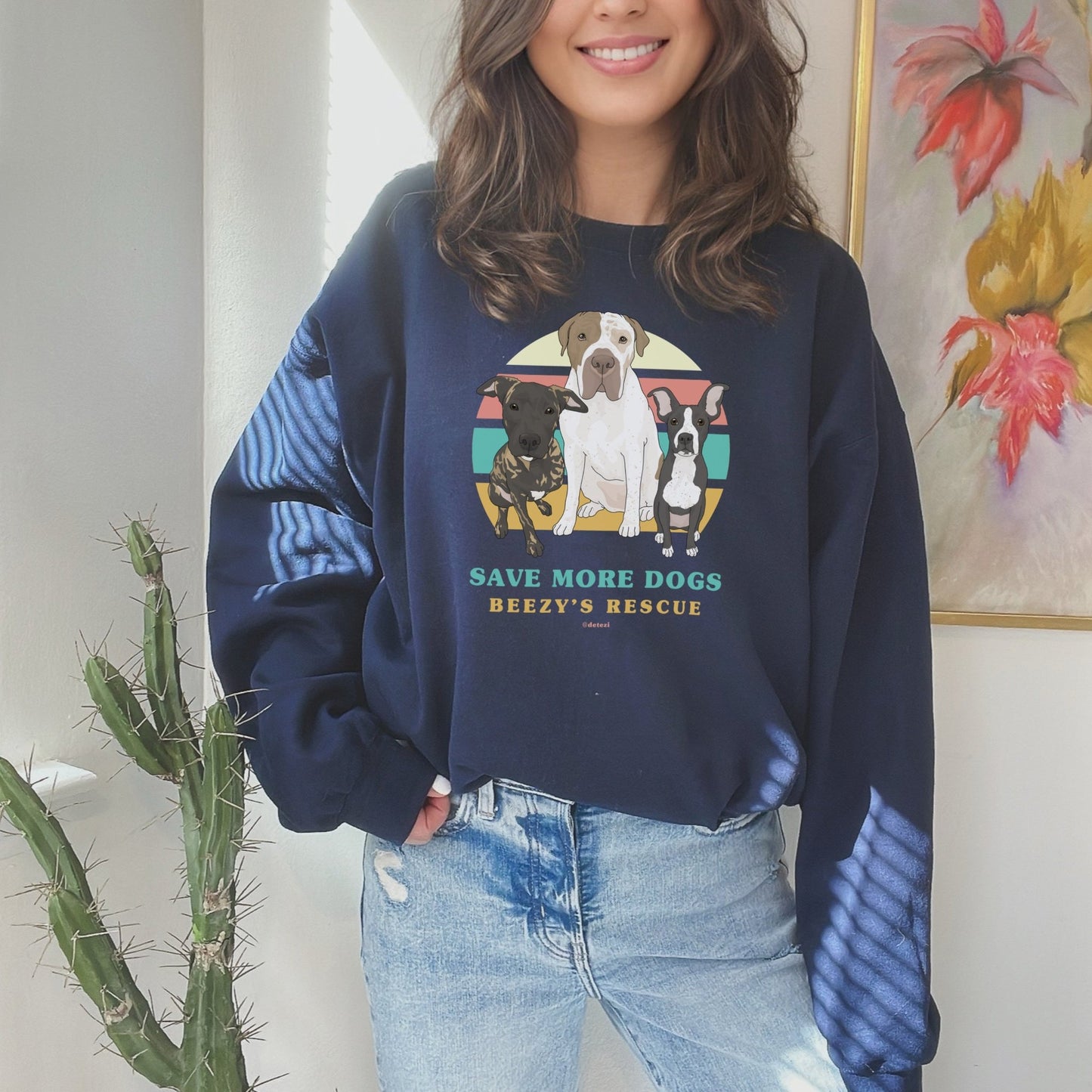 Beezy's Rescue | FUNDRAISER | Crewneck Sweatshirt - Detezi Designs - 13338235412182285597